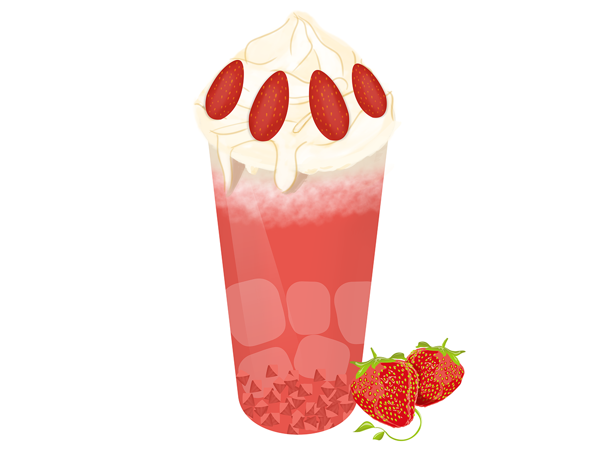 strawberry milkshake 草莓奶昔| Miss Du's Tea Shop