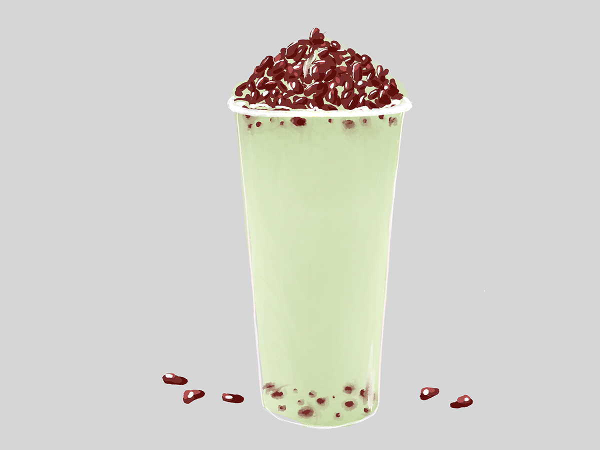 red bean matcha 醇香红豆抹茶